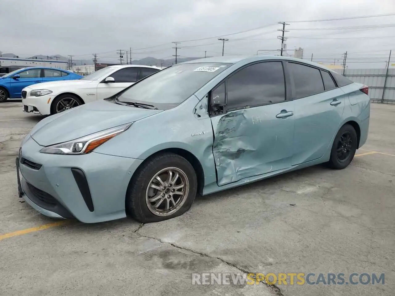 1 Photograph of a damaged car JTDKAMFU4M3136370 TOYOTA PRIUS 2021