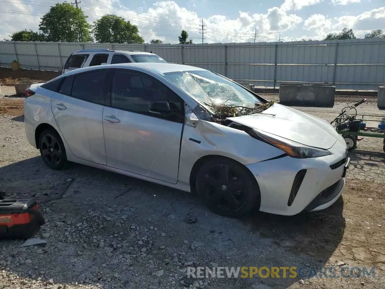 4 Фотография поврежденного автомобиля JTDKAMFU5M3127547 TOYOTA PRIUS 2021