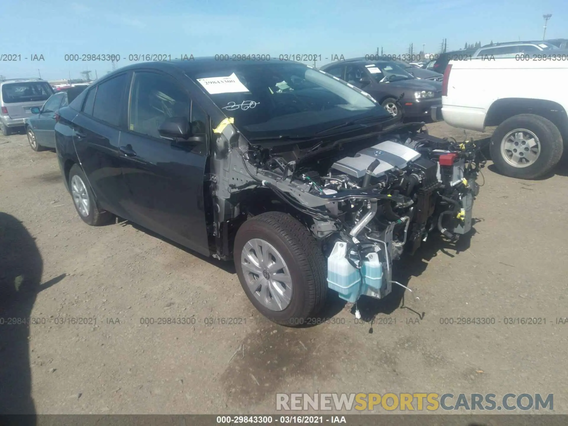 1 Photograph of a damaged car JTDKAMFU5M3131954 TOYOTA PRIUS 2021
