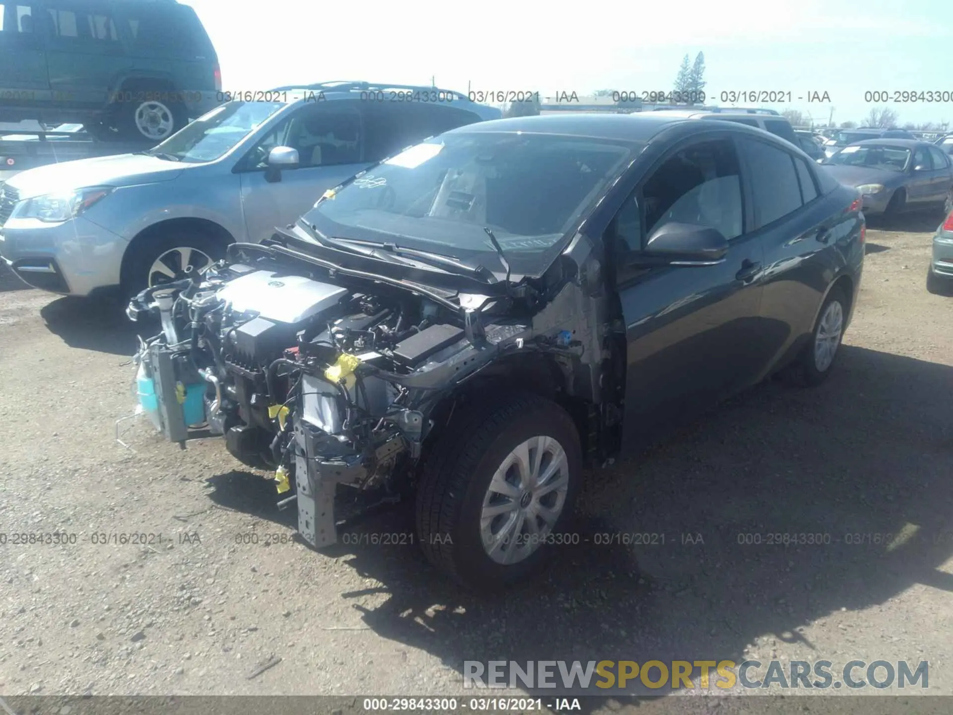 2 Photograph of a damaged car JTDKAMFU5M3131954 TOYOTA PRIUS 2021