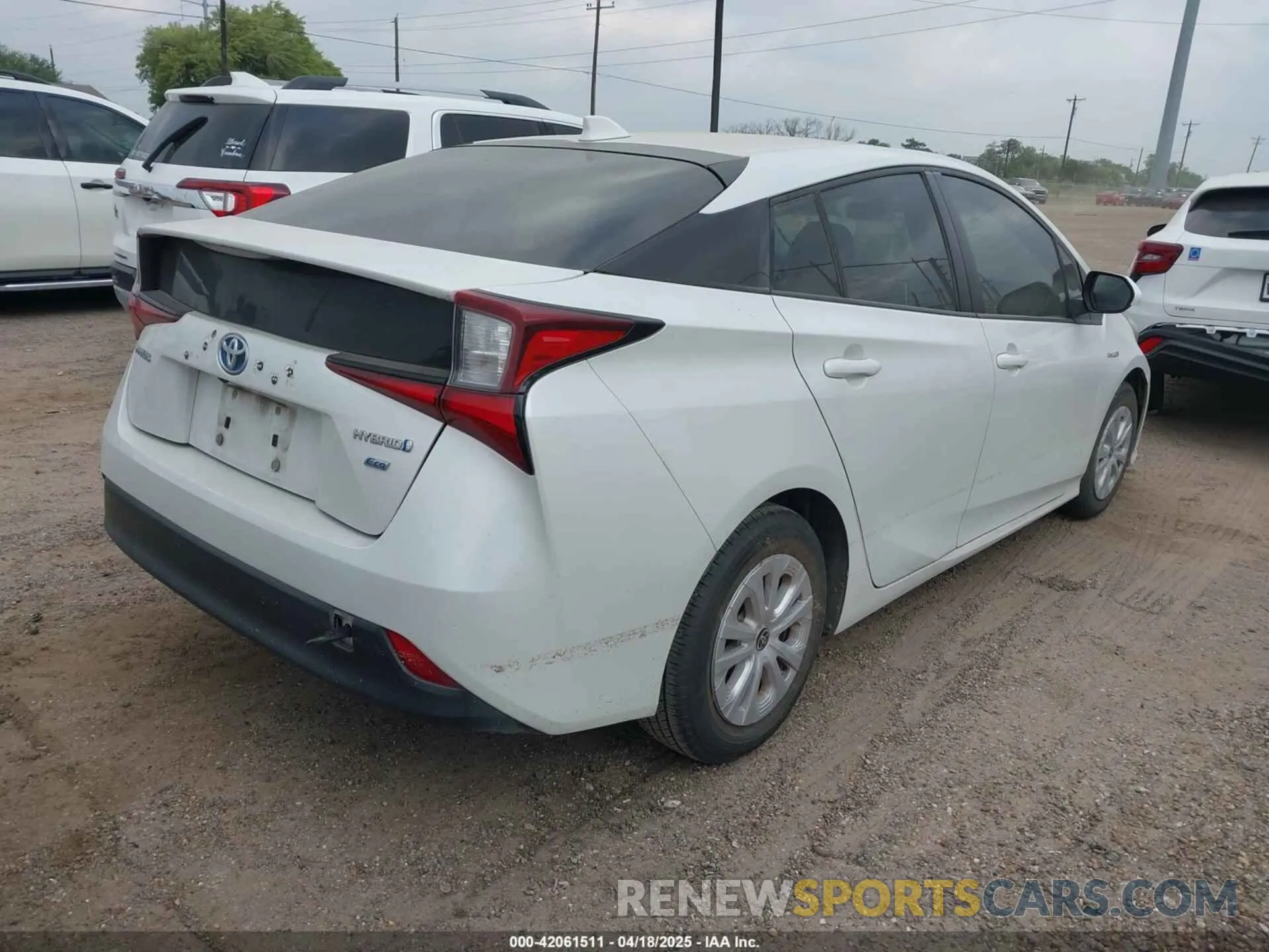 4 Фотография поврежденного автомобиля JTDKAMFU5M3132103 TOYOTA PRIUS 2021