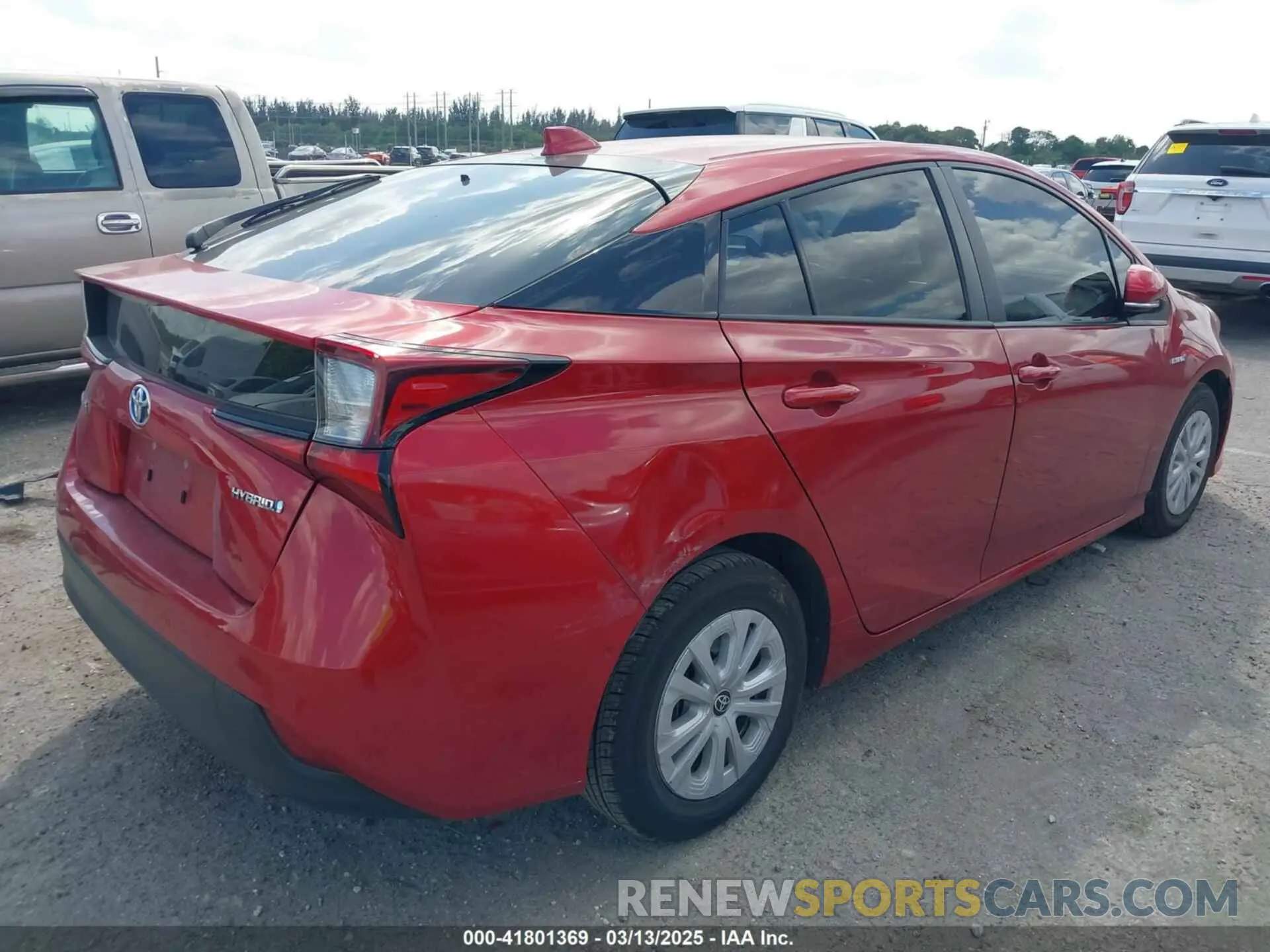 4 Фотография поврежденного автомобиля JTDKAMFU6M3148195 TOYOTA PRIUS 2021