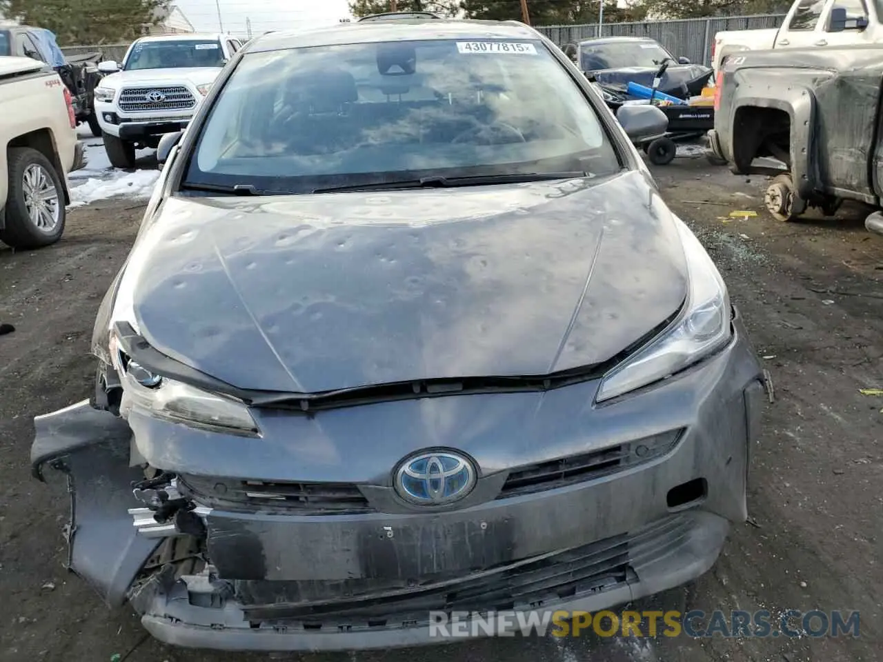 5 Фотография поврежденного автомобиля JTDKAMFU7M3150036 TOYOTA PRIUS 2021