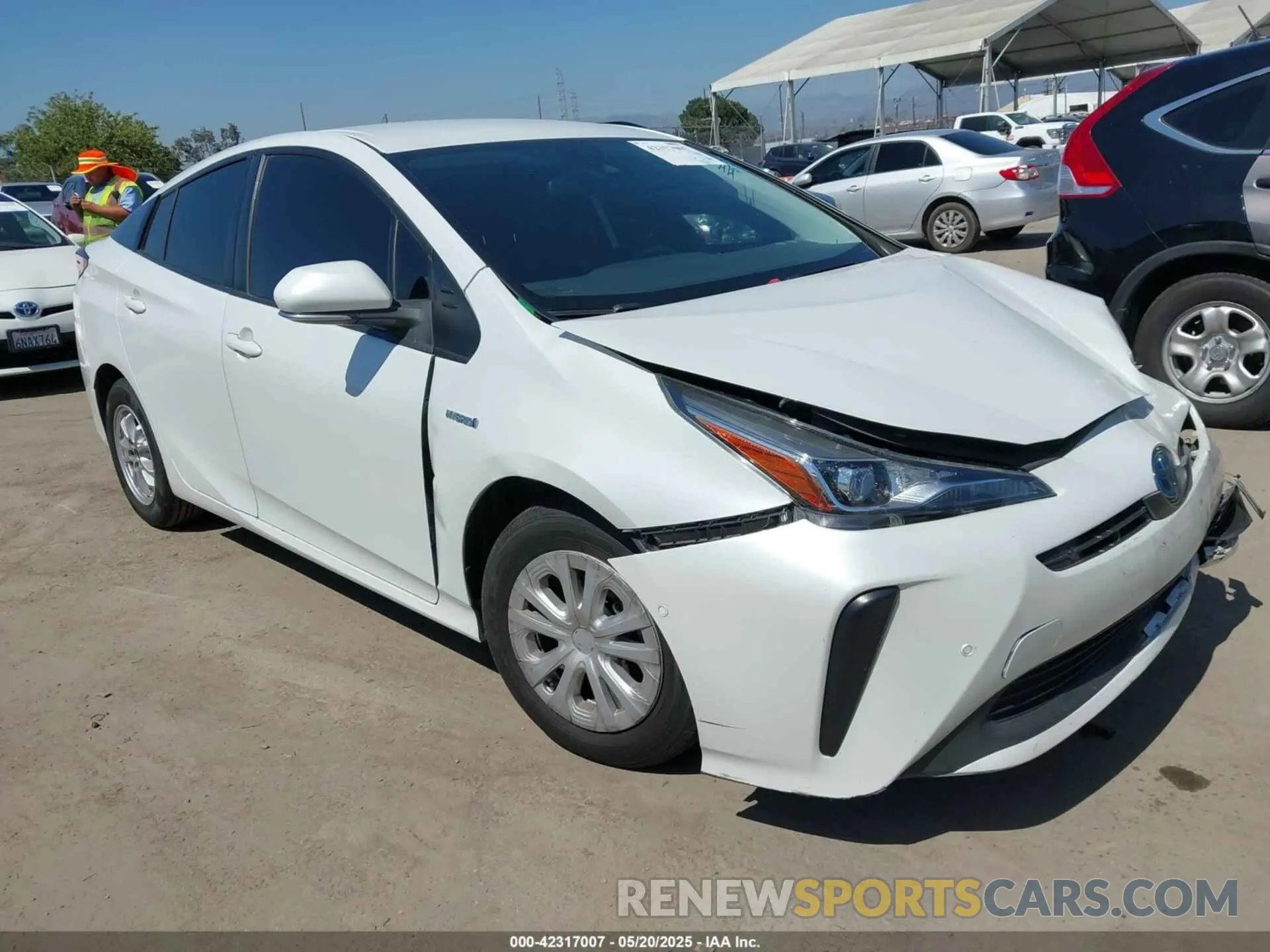 1 Photograph of a damaged car JTDKAMFU8M3135142 TOYOTA PRIUS 2021