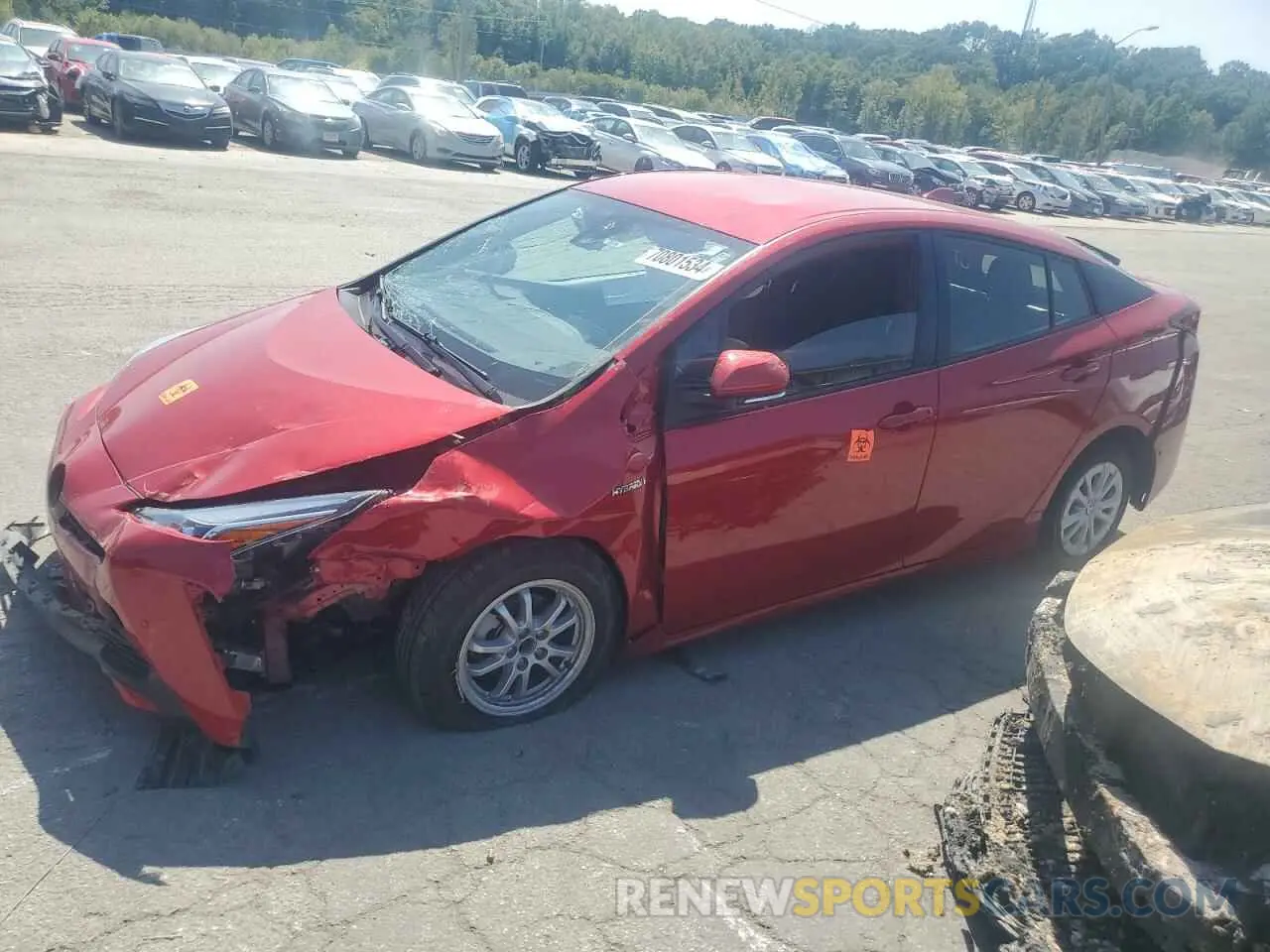 1 Фотография поврежденного автомобиля JTDKAMFUXM3130749 TOYOTA PRIUS 2021