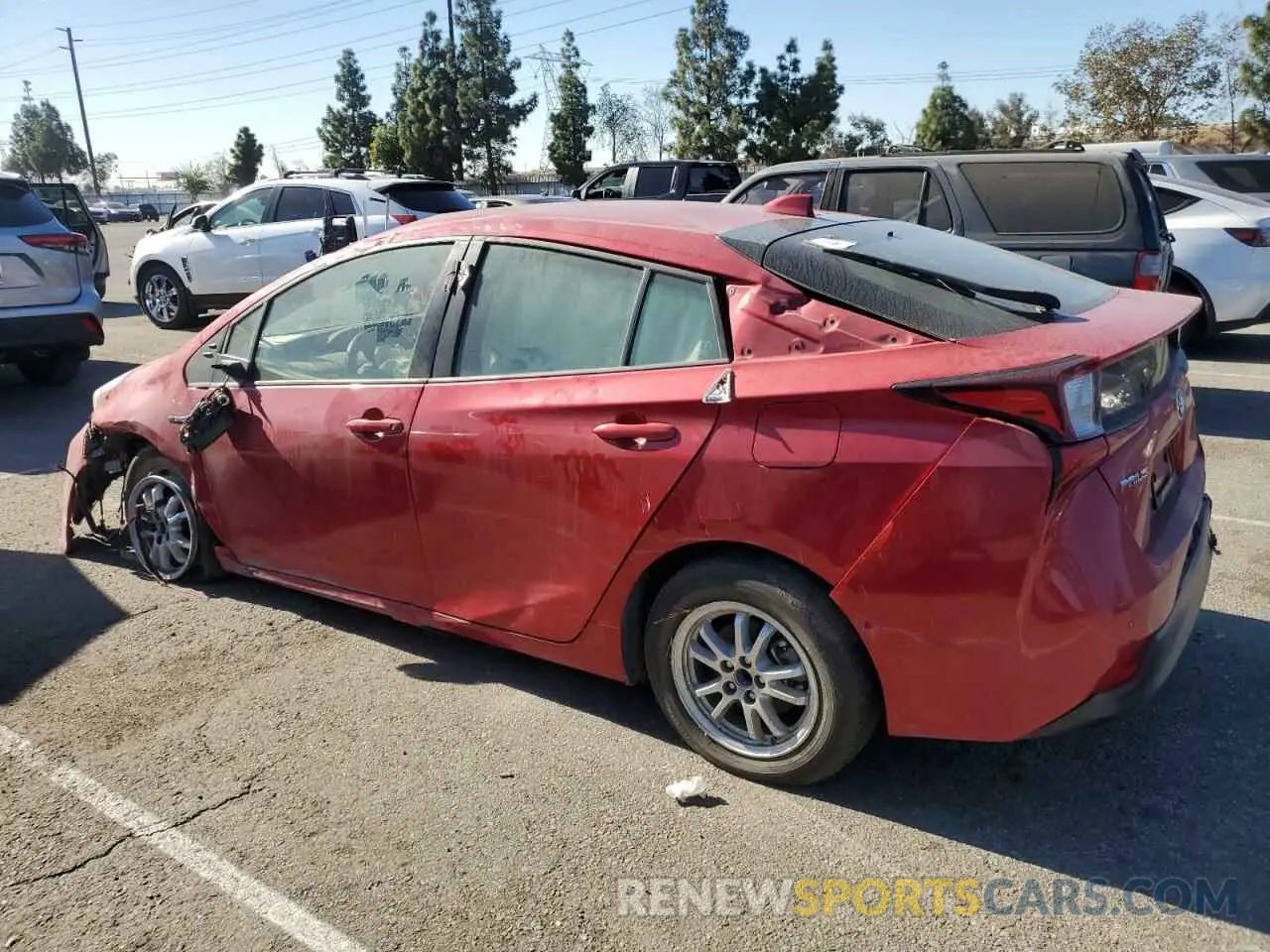 2 Photograph of a damaged car JTDKAMFUXM3148409 TOYOTA PRIUS 2021