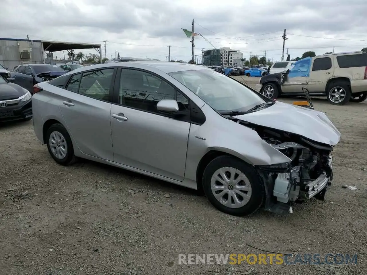 4 Фотография поврежденного автомобиля JTDKAMFUXM3150256 TOYOTA PRIUS 2021