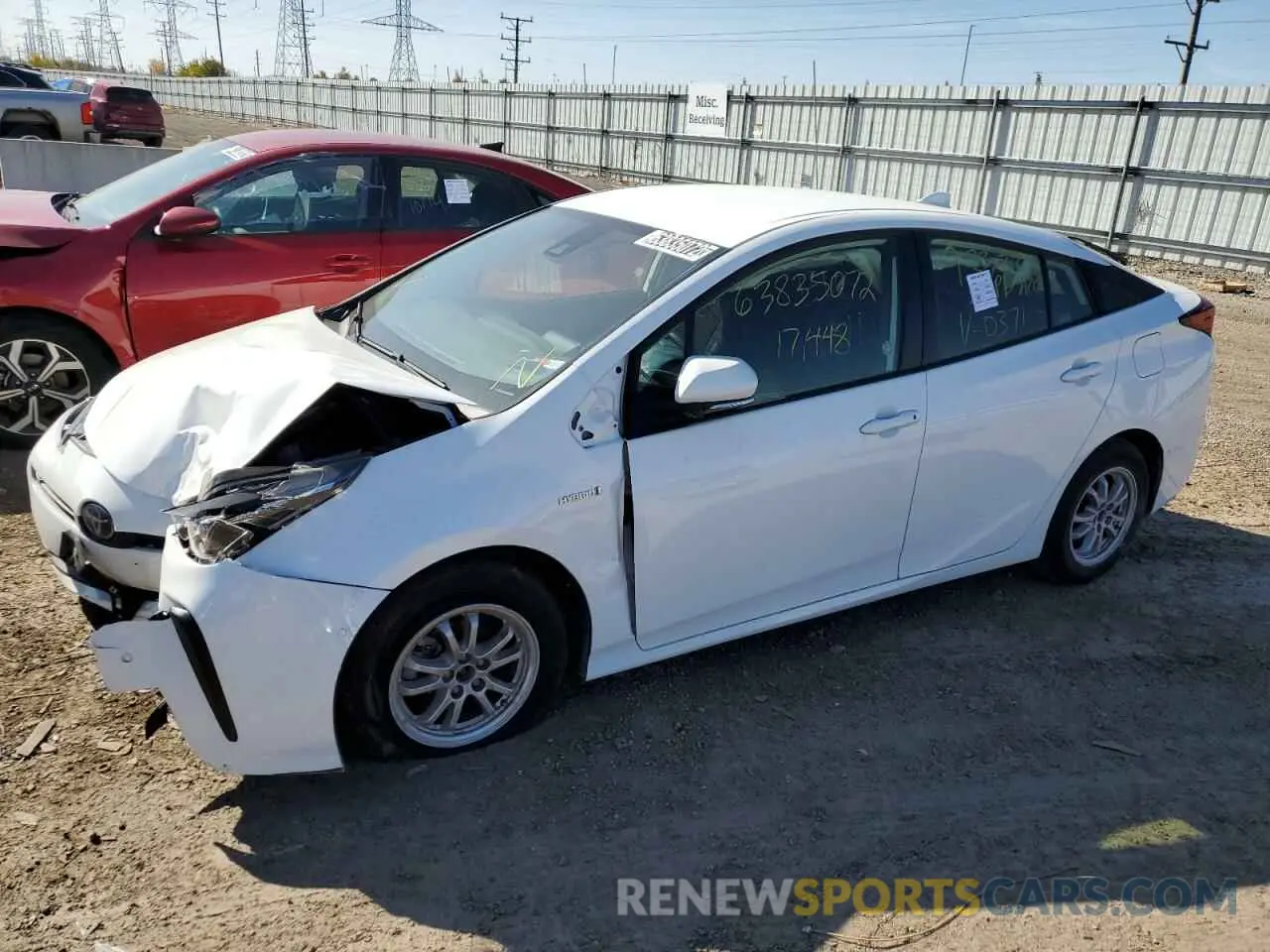 1 Фотография поврежденного автомобиля JTDKAMFUXM3150371 TOYOTA PRIUS 2021