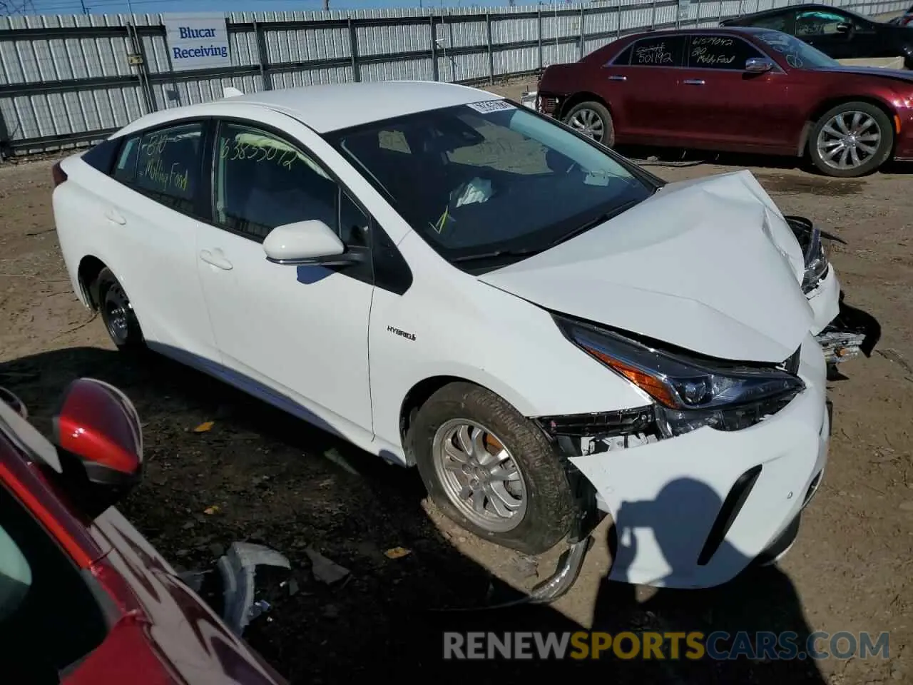 4 Фотография поврежденного автомобиля JTDKAMFUXM3150371 TOYOTA PRIUS 2021