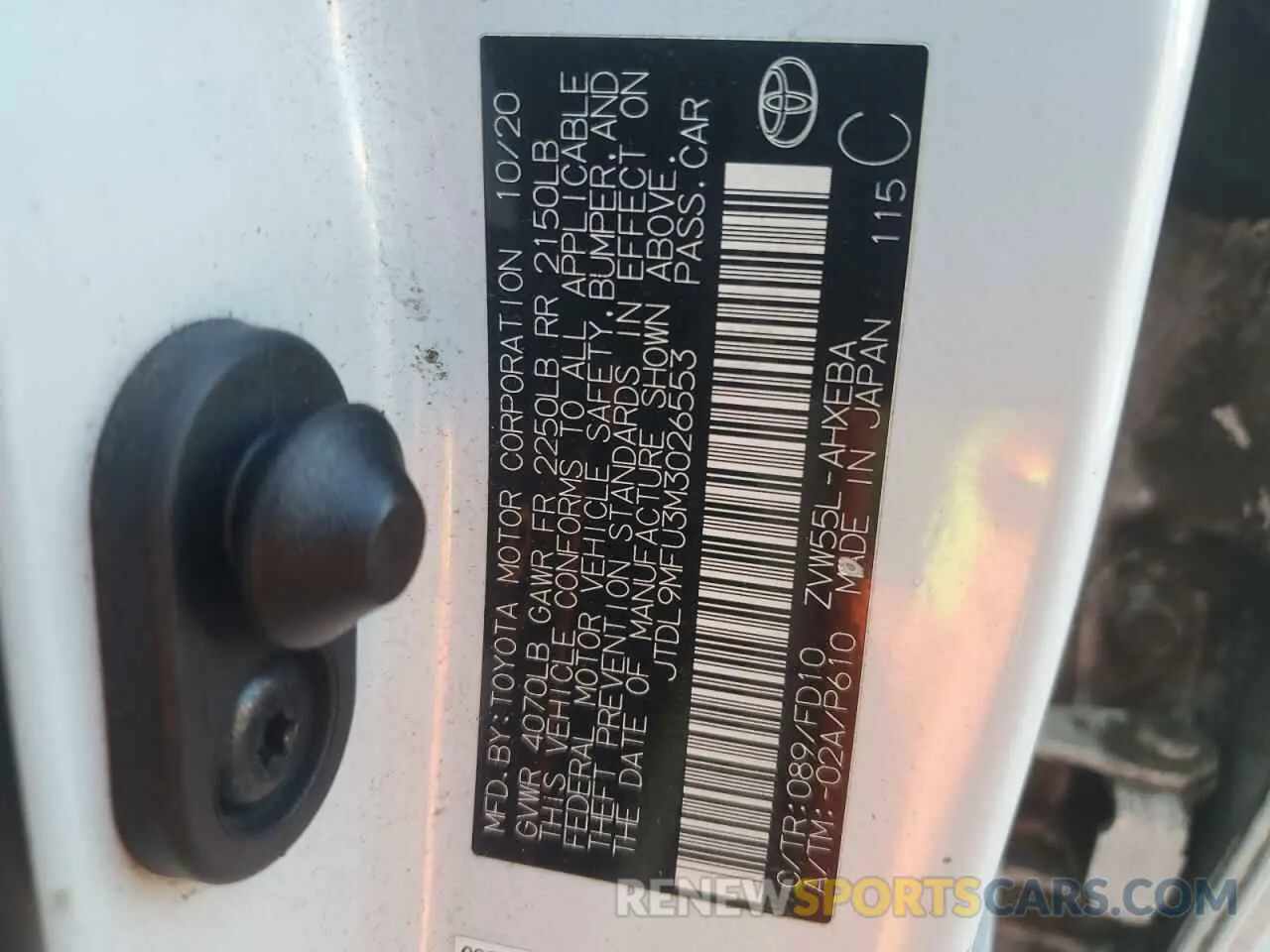 13 Фотография поврежденного автомобиля JTDL9MFU3M3026553 TOYOTA PRIUS 2021