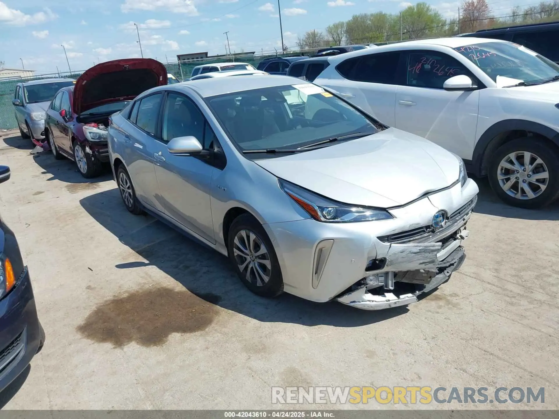 1 Photograph of a damaged car JTDL9MFU3M3028805 TOYOTA PRIUS 2021