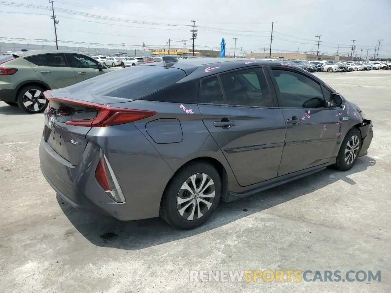 3 Фотография поврежденного автомобиля JTDKAMFP7N3210649 TOYOTA PRIUS 2022