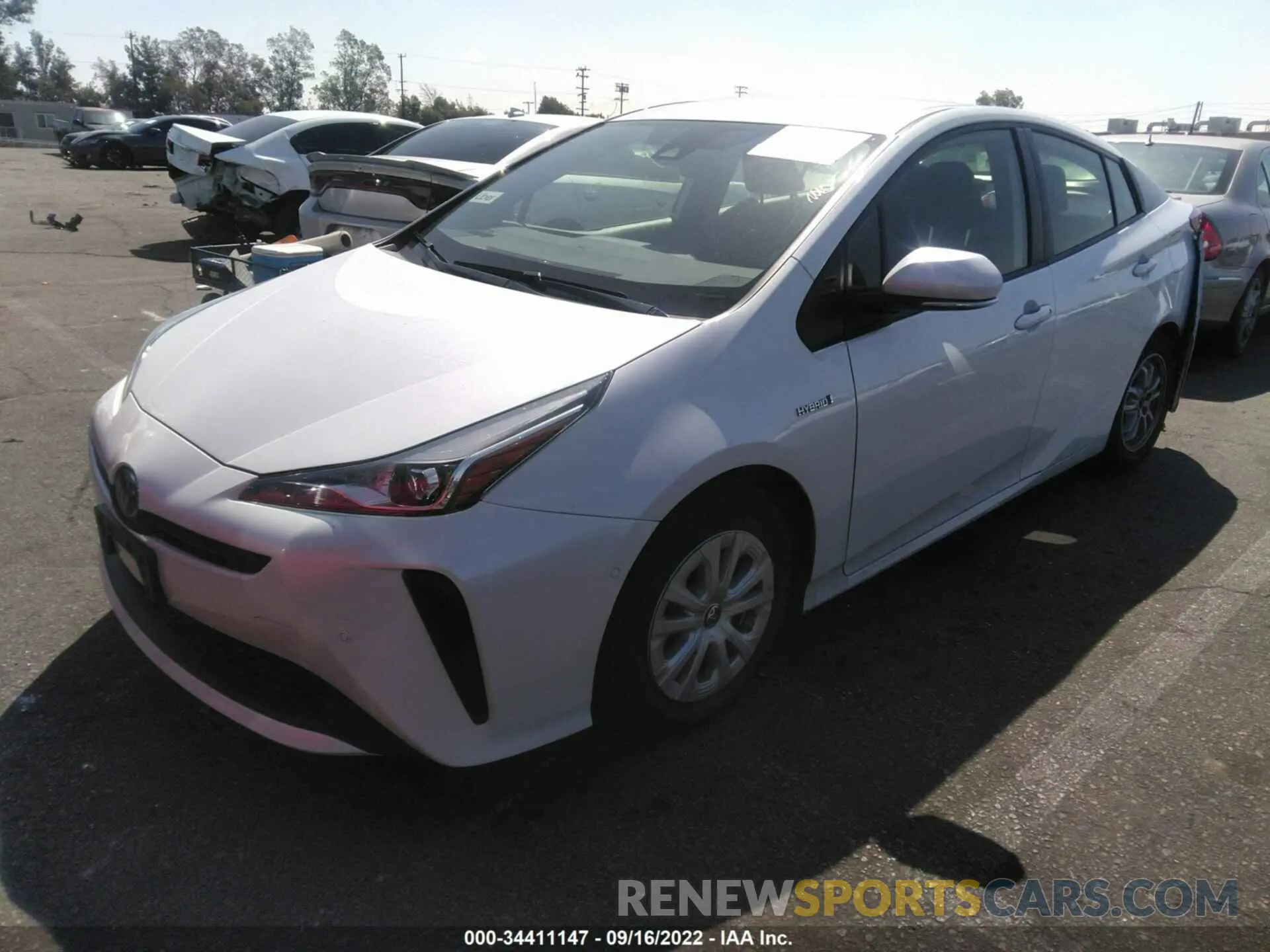 2 Photograph of a damaged car JTDKAMFU1N3162586 TOYOTA PRIUS 2022