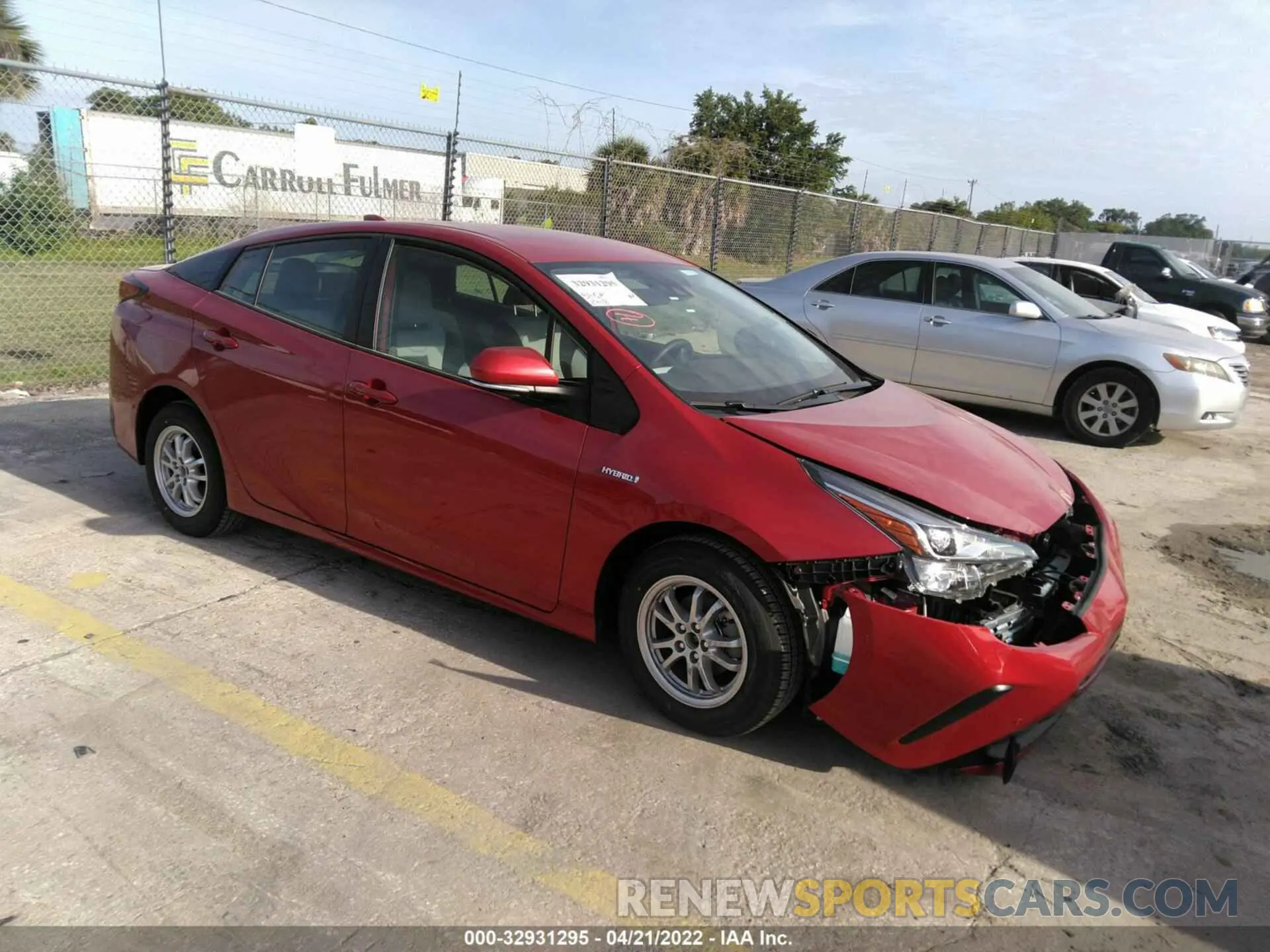 1 Фотография поврежденного автомобиля JTDKAMFU1N3164211 TOYOTA PRIUS 2022