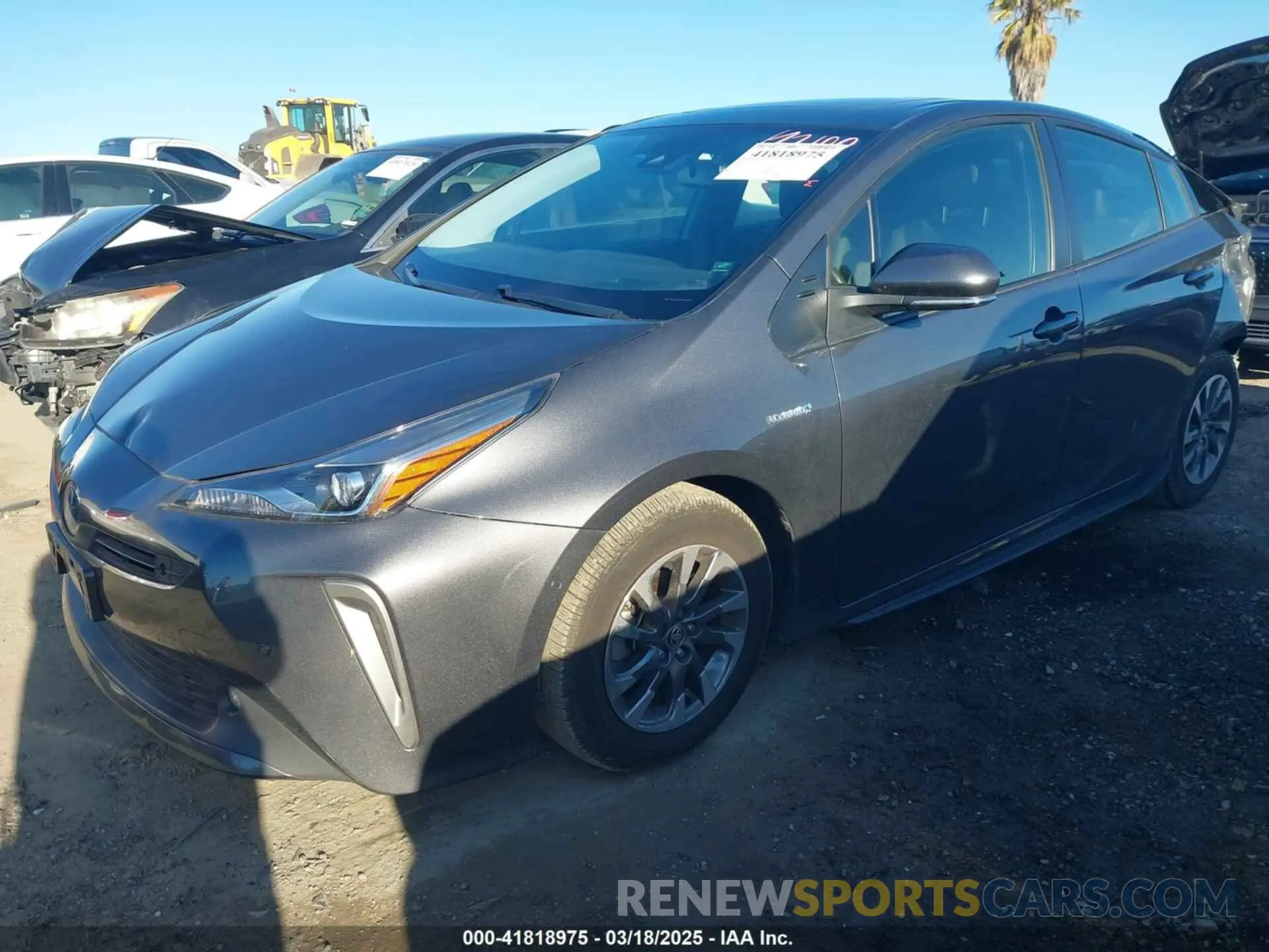 2 Фотография поврежденного автомобиля JTDKAMFUON3182683 TOYOTA PRIUS 2022