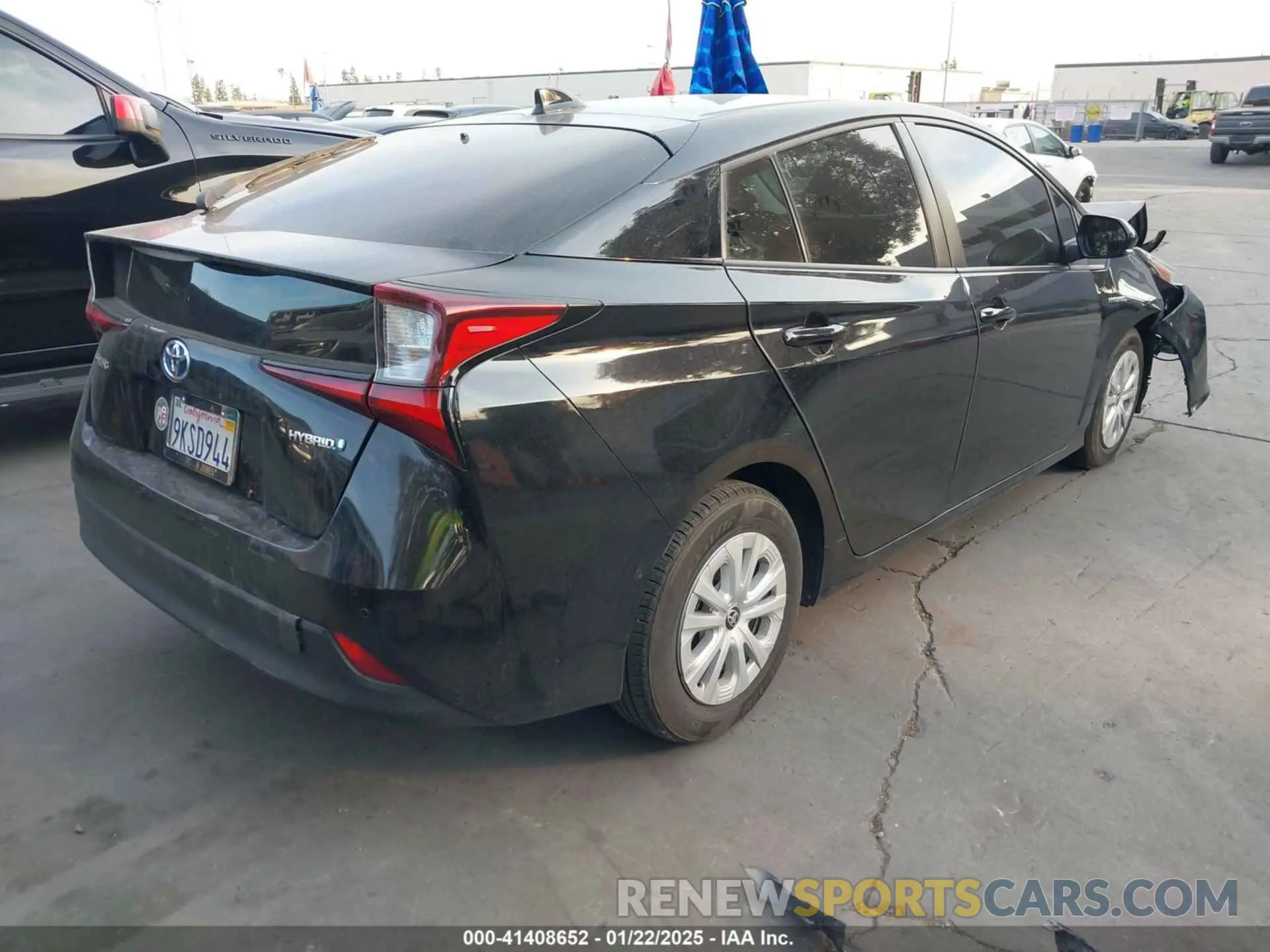4 Фотография поврежденного автомобиля JTDKAMFUXN3154471 TOYOTA PRIUS 2022