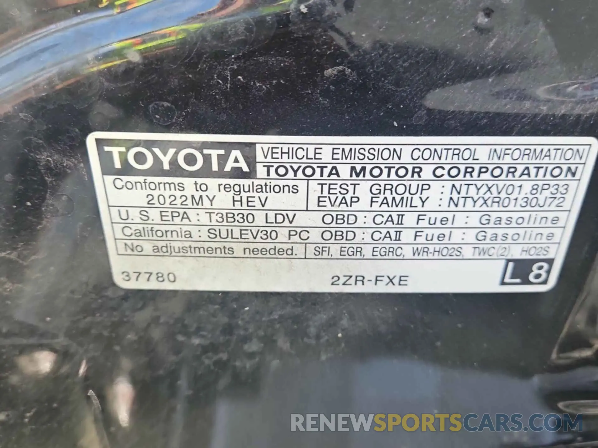 9 Фотография поврежденного автомобиля JTDKAMFUXN3161209 TOYOTA PRIUS 2022