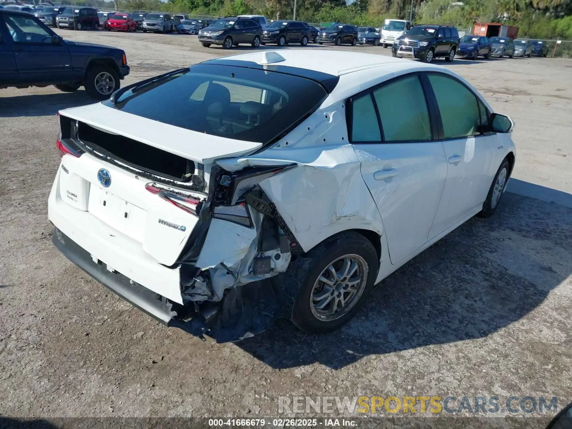 4 Фотография поврежденного автомобиля JTDKAMFUXN3163123 TOYOTA PRIUS 2022