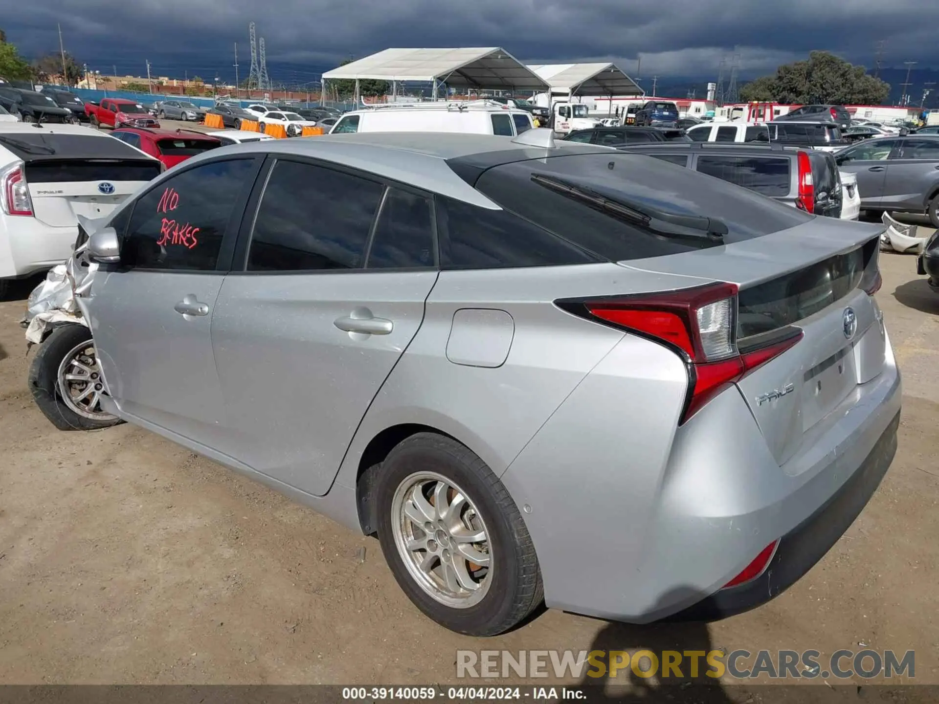 3 Фотография поврежденного автомобиля JTDKAMFUXN3175952 TOYOTA PRIUS 2022