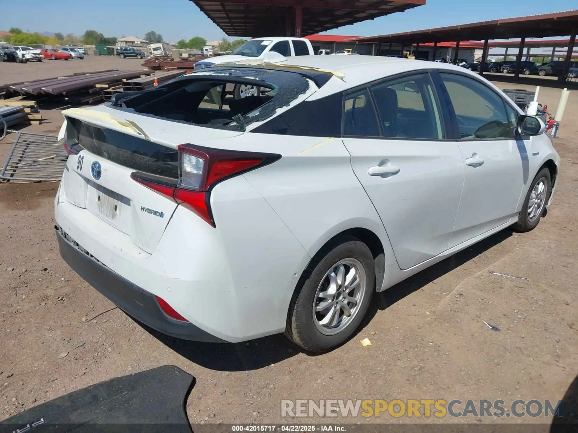 4 Фотография поврежденного автомобиля JTDKAMFUXN3181752 TOYOTA PRIUS 2022