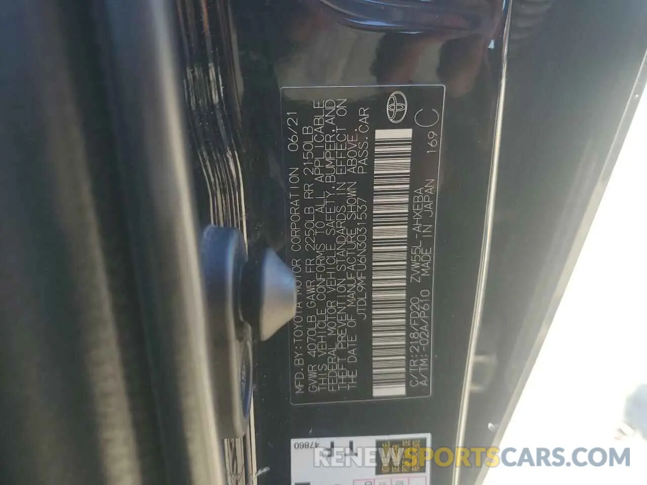 12 Фотография поврежденного автомобиля JTDL9MFU6N3031537 TOYOTA PRIUS 2022