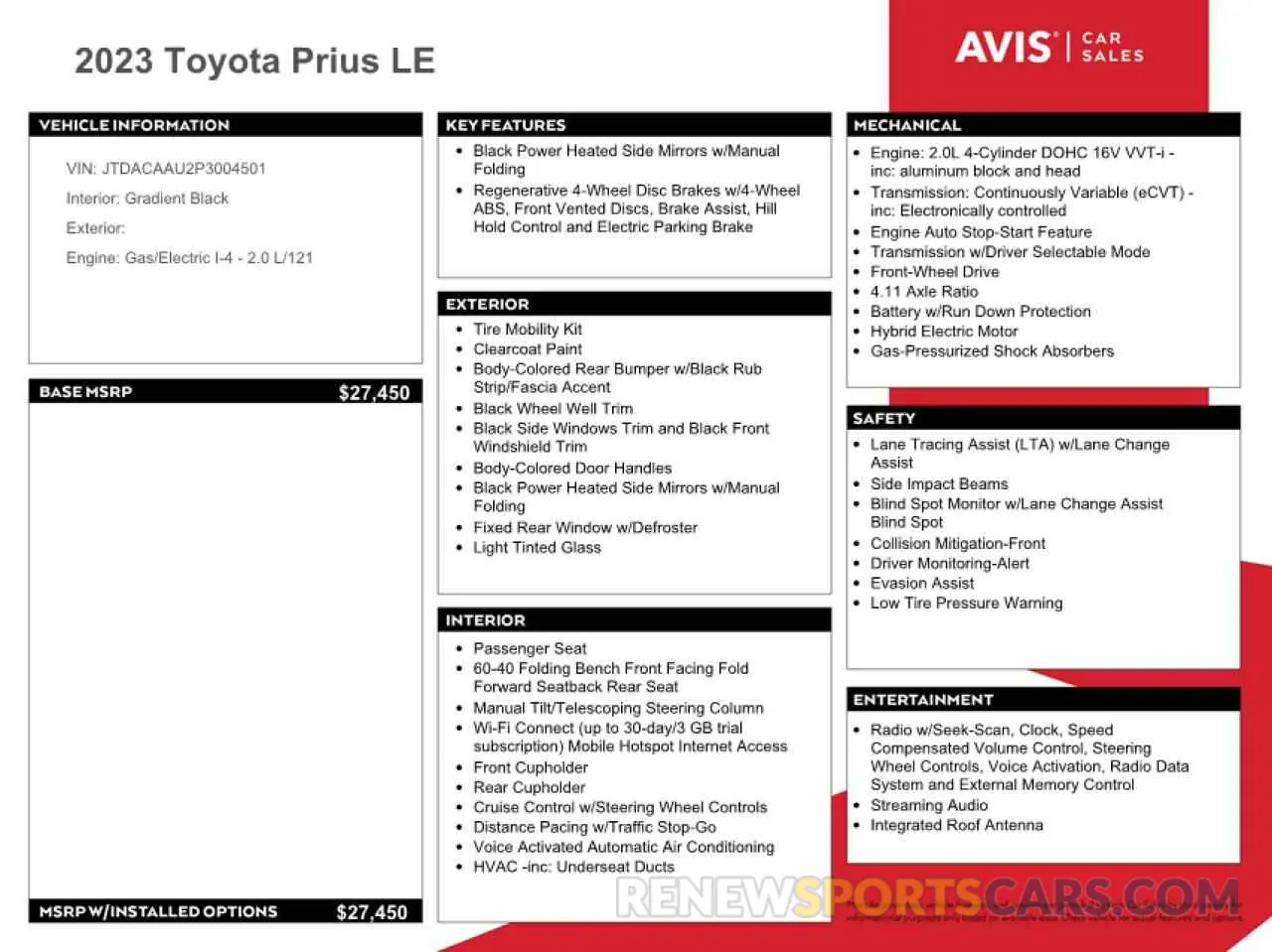 12 Фотография поврежденного автомобиля JTDACAAU2P3004501 TOYOTA PRIUS 2023