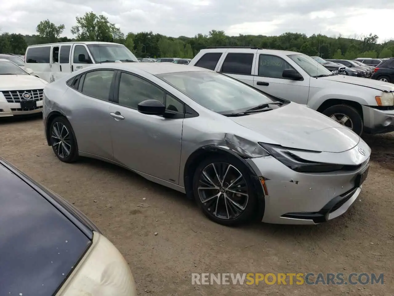 4 Фотография поврежденного автомобиля JTDADABU7P3005882 TOYOTA PRIUS 2023