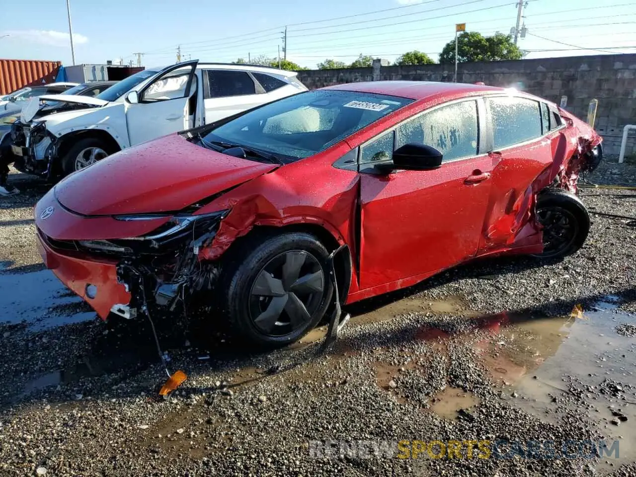 1 Photograph of a damaged car JTDACAAU7R3020227 TOYOTA PRIUS 2024