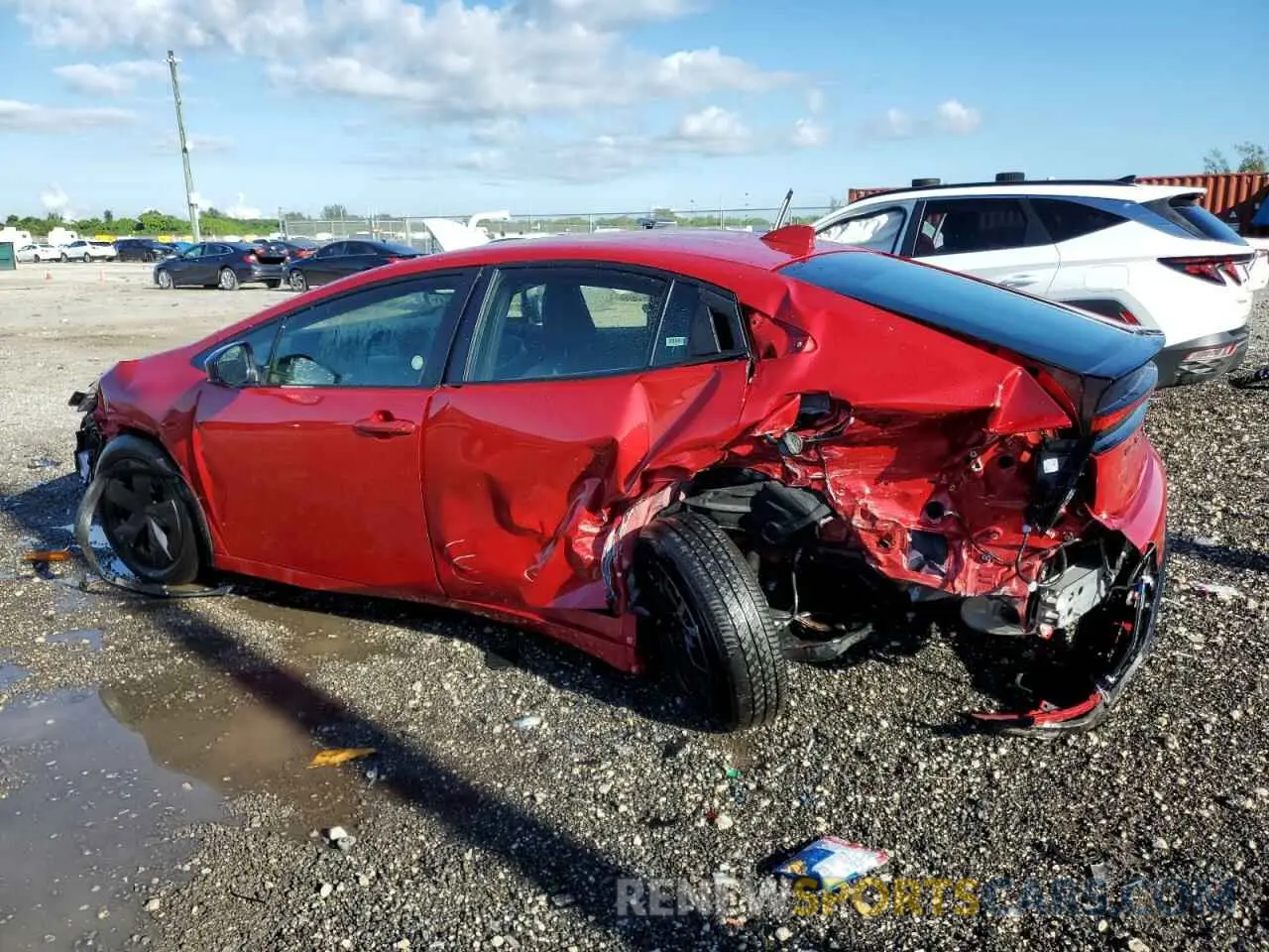 2 Photograph of a damaged car JTDACAAU7R3020227 TOYOTA PRIUS 2024