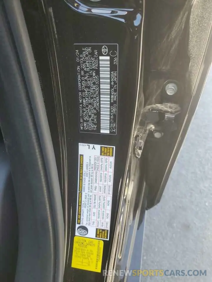 13 Photograph of a damaged car JTDADABU7R3013225 TOYOTA PRIUS 2024