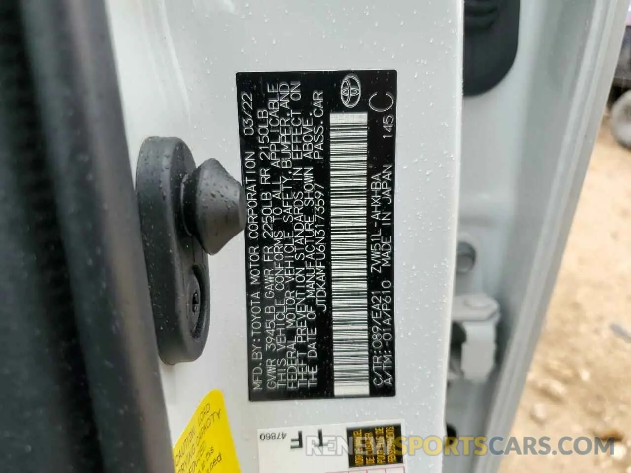 12 Фотография поврежденного автомобиля JTDKAMFU6N3173597 TOYOTA PRIUS LTD 2022