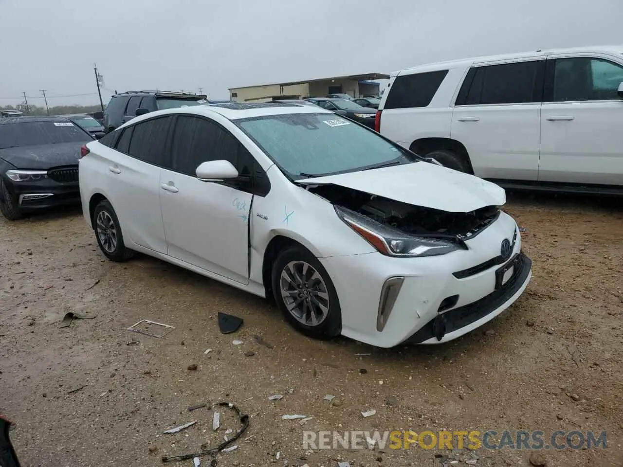 4 Фотография поврежденного автомобиля JTDKAMFU6N3173597 TOYOTA PRIUS LTD 2022