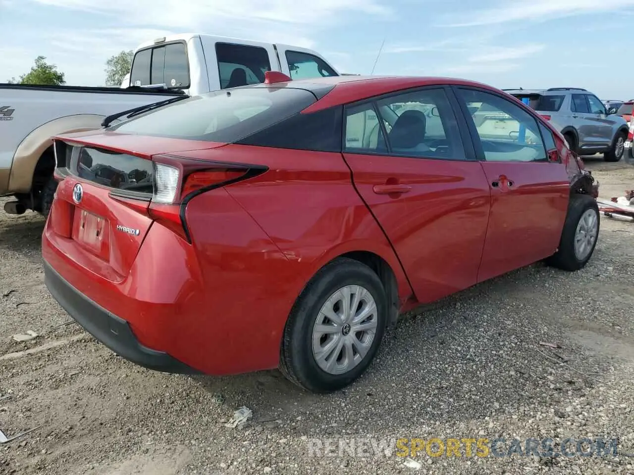 3 Фотография поврежденного автомобиля JTDKAMFU1N3164158 TOYOTA PRIUS NIGH 2022