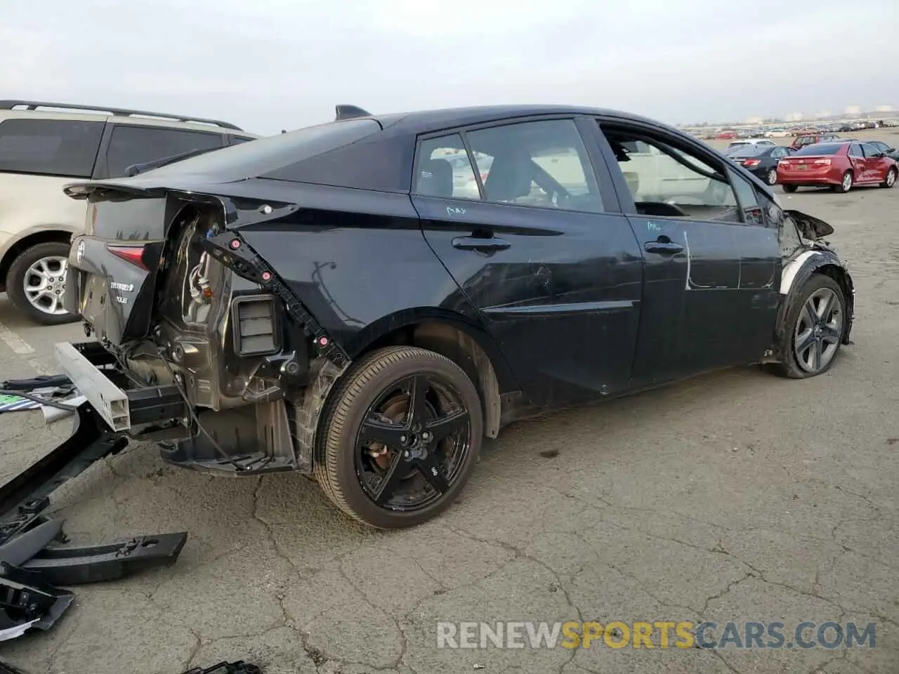 3 Фотография поврежденного автомобиля JTDKAMFU5N3178936 TOYOTA PRIUS NIGH 2022
