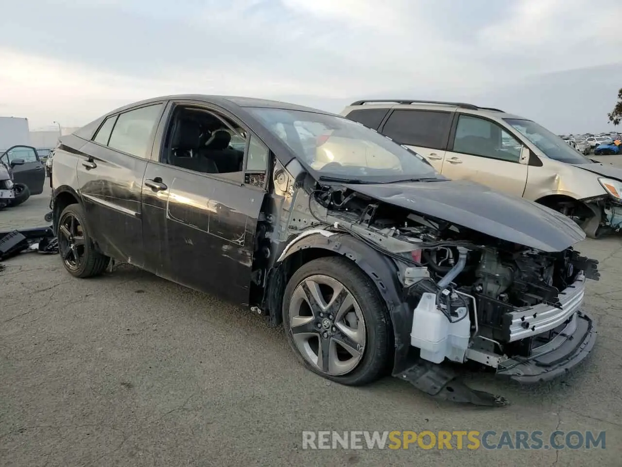 4 Фотография поврежденного автомобиля JTDKAMFU5N3178936 TOYOTA PRIUS NIGH 2022