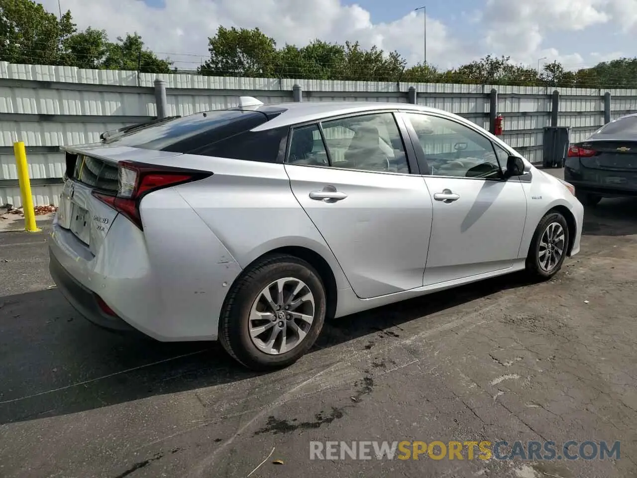 3 Фотография поврежденного автомобиля JTDKAMFU7N3155884 TOYOTA PRIUS NIGH 2022