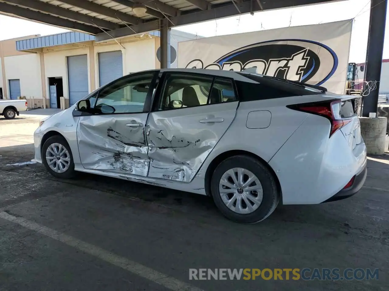 2 Photograph of a damaged car JTDKAMFU7N3171485 TOYOTA PRIUS NIGH 2022