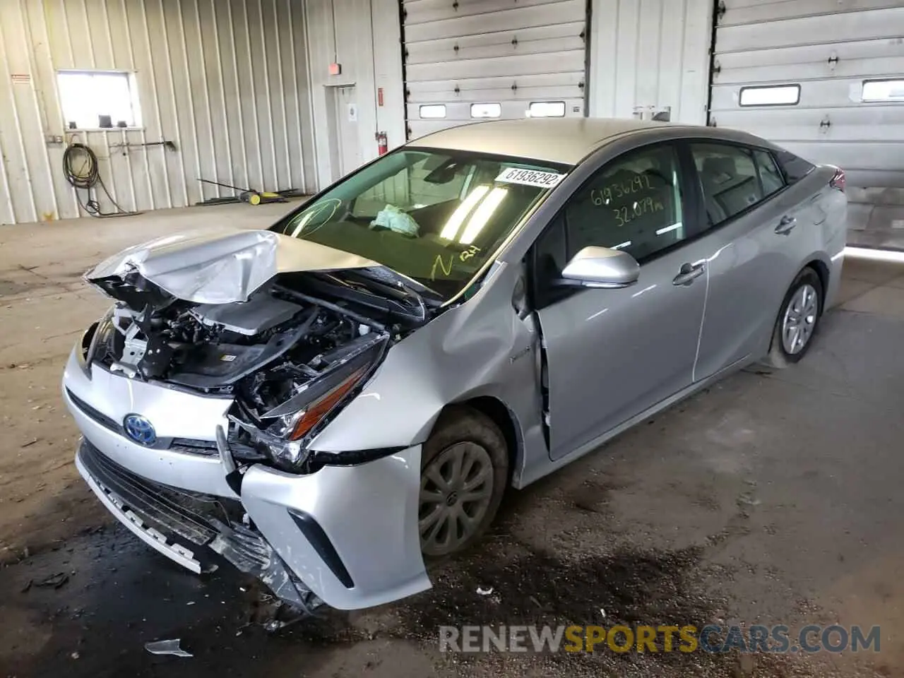 2 Photograph of a damaged car JTDKAMFU8N3159877 TOYOTA PRIUS NIGH 2022