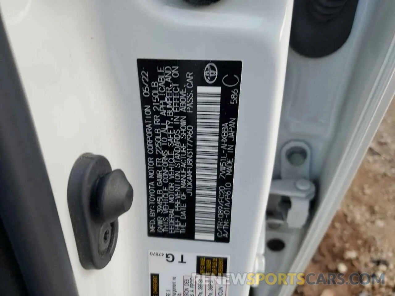13 Фотография поврежденного автомобиля JTDKAMFU8N3177960 TOYOTA PRIUS NIGH 2022