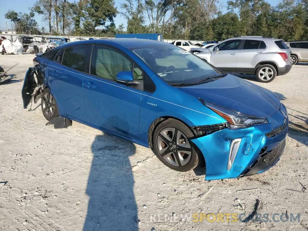 4 Фотография поврежденного автомобиля JTDKAMFUXN3186143 TOYOTA PRIUS NIGH 2022