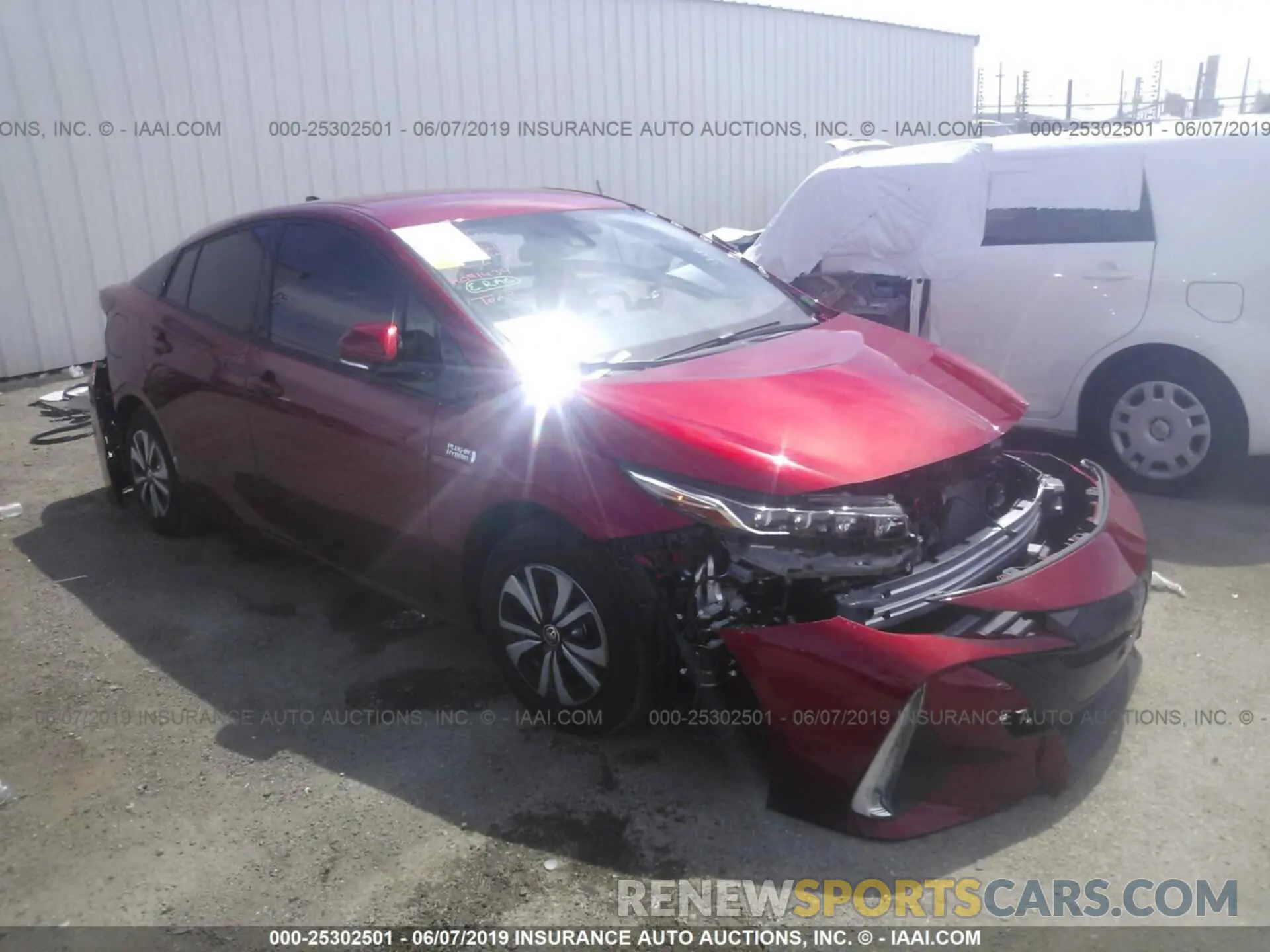1 Photograph of a damaged car JTDKARFP0K3110160 TOYOTA PRIUS PRIME 2019