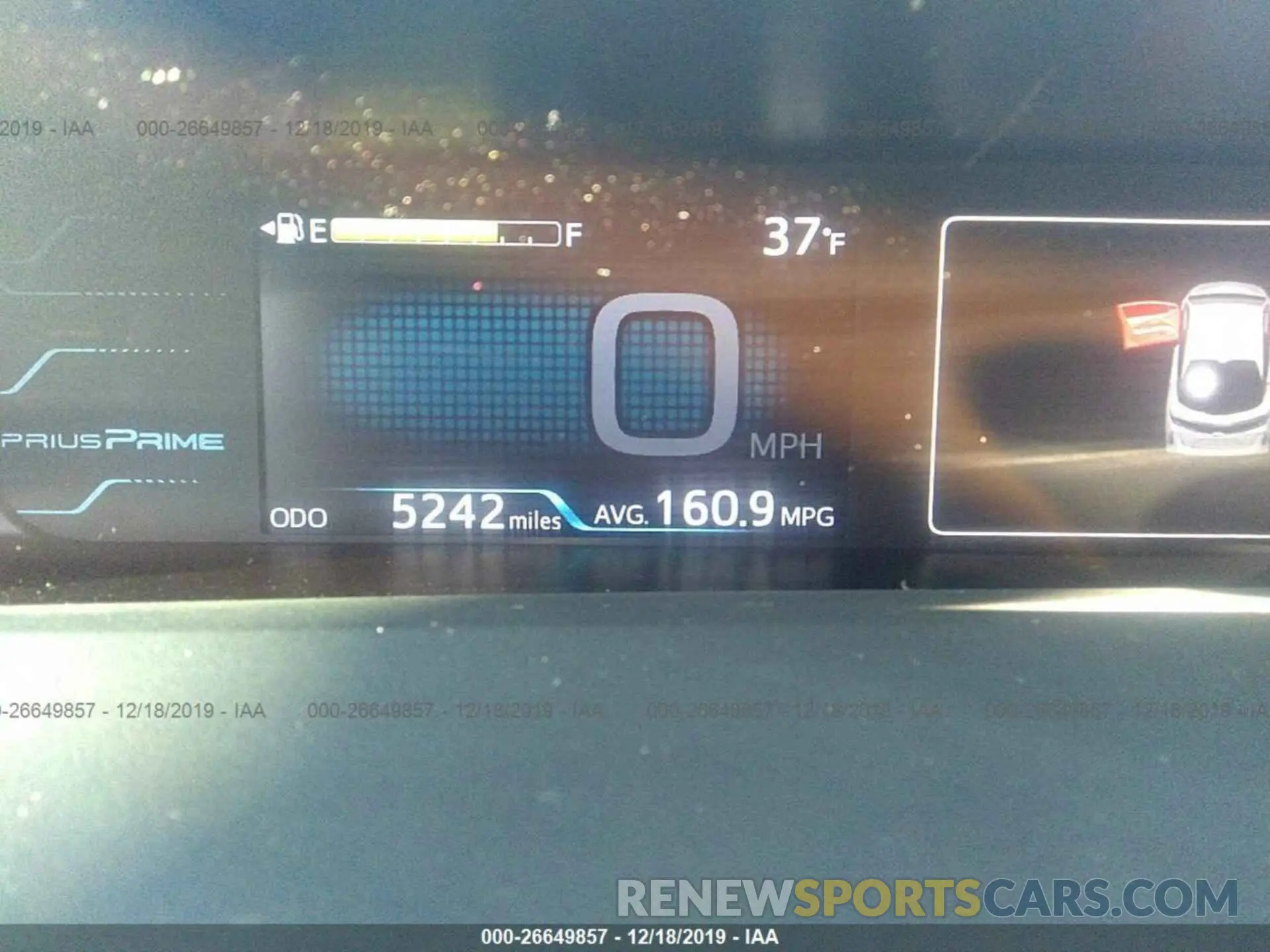 7 Photograph of a damaged car JTDKARFP8K3115073 TOYOTA PRIUS PRIME 2019