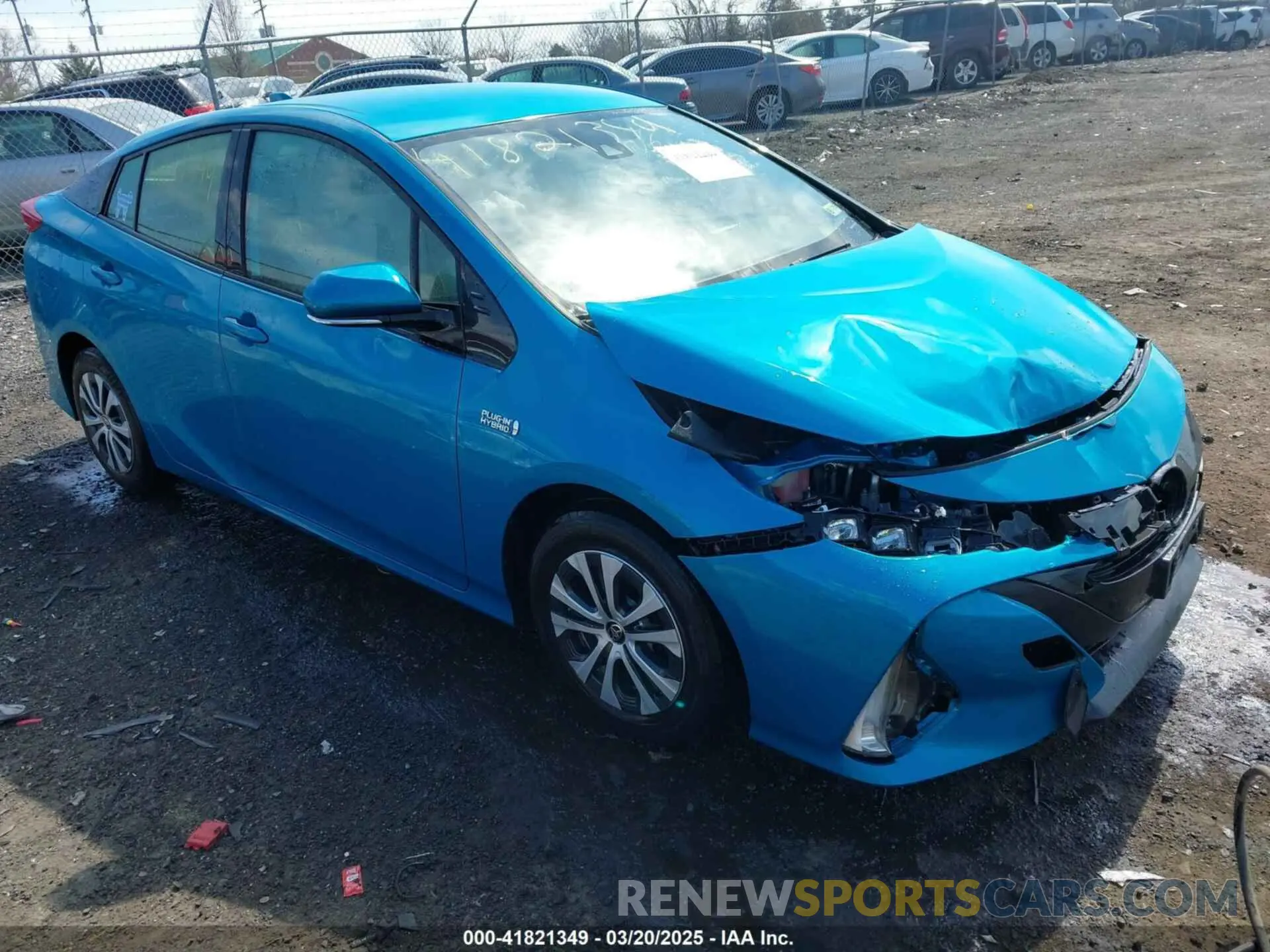 1 Фотография поврежденного автомобиля JTDKARFP2L3122229 TOYOTA PRIUS PRIME 2020