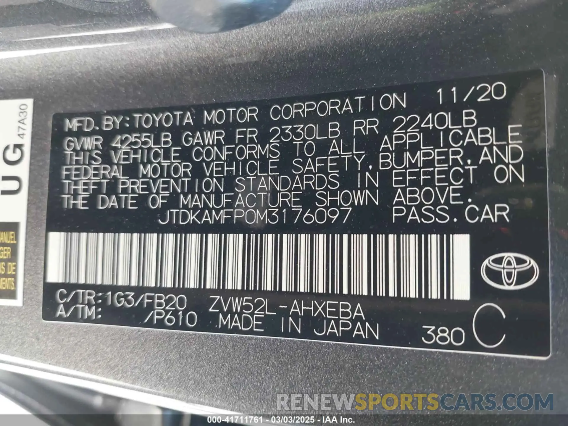 9 Photograph of a damaged car JTDKAMFP0M3176097 TOYOTA PRIUS PRIME 2021