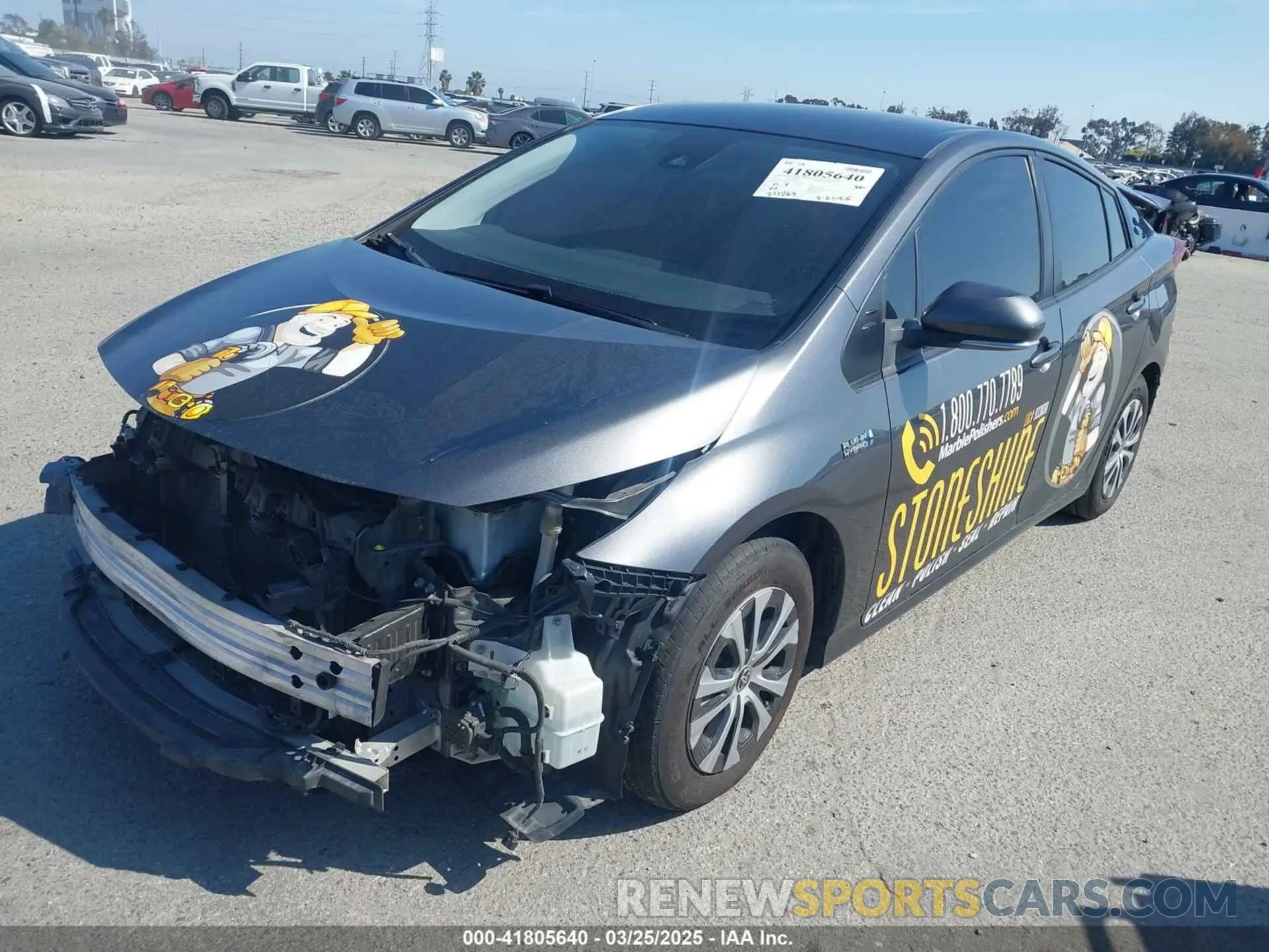 2 Фотография поврежденного автомобиля JTDKAMFP1M3194060 TOYOTA PRIUS PRIME 2021