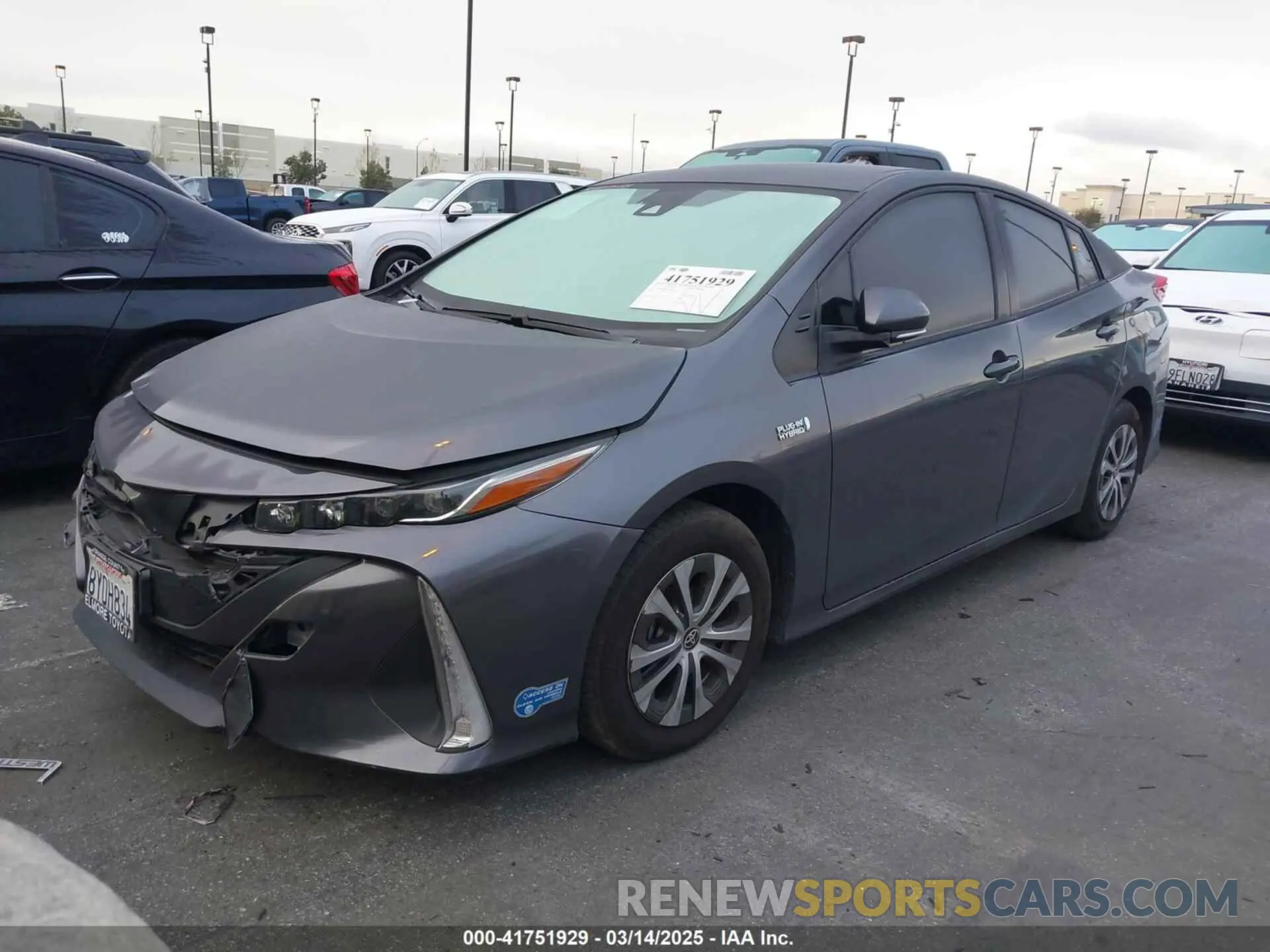 2 Фотография поврежденного автомобиля JTDKAMFP4N3202105 TOYOTA PRIUS PRIME 2022