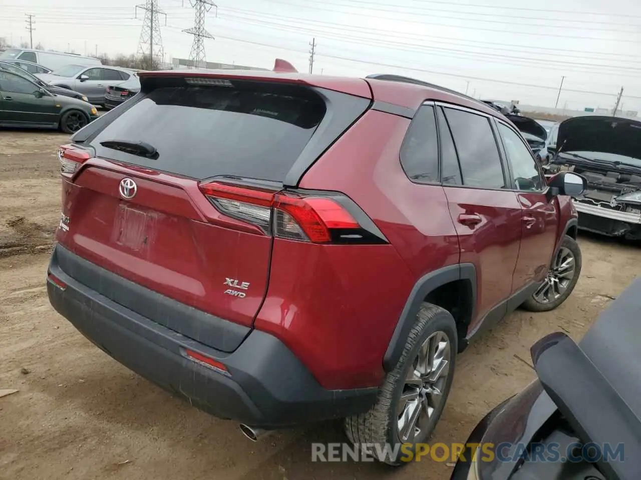 3 Фотография поврежденного автомобиля 2T3A1RFV5KW066583 TOYOTA RAV4 2019