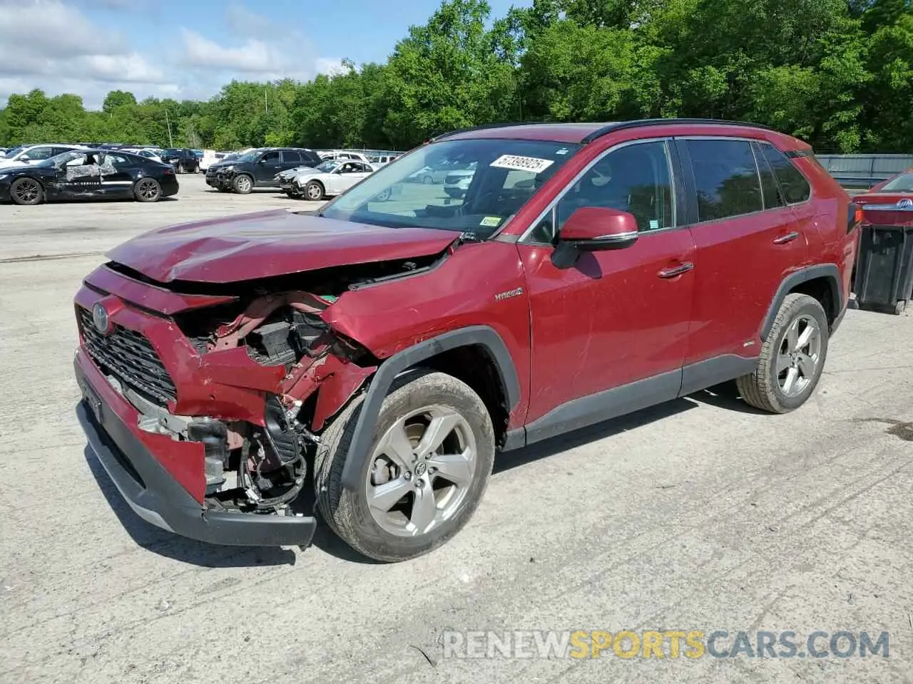 1 Photograph of a damaged car 2T3DWRFV4KW036926 TOYOTA RAV4 2019