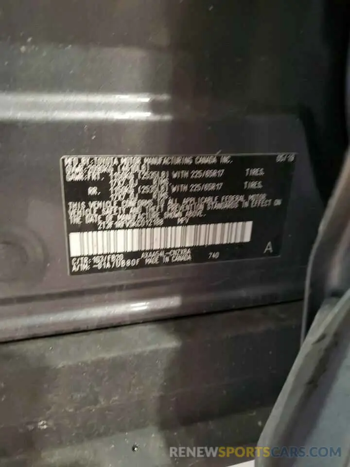 14 Фотография поврежденного автомобиля 2T3F1RFV5KC012188 TOYOTA RAV4 2019