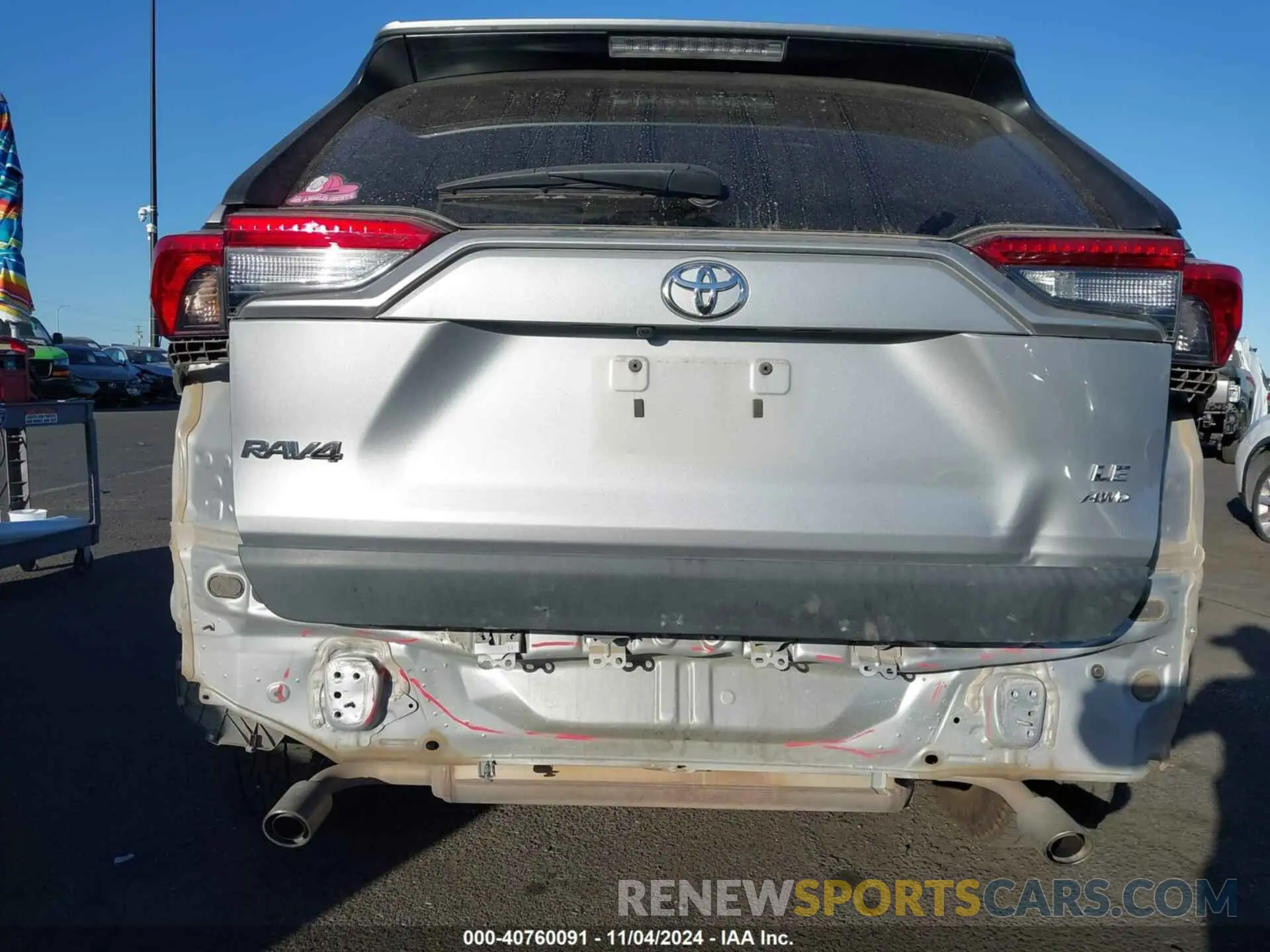 6 Photograph of a damaged car 2T3F1RFV6KW016278 TOYOTA RAV4 2019